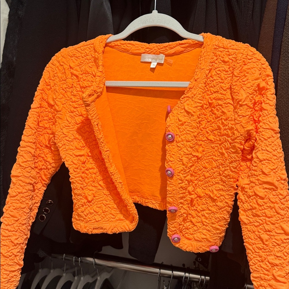Bright Orange Cardigan